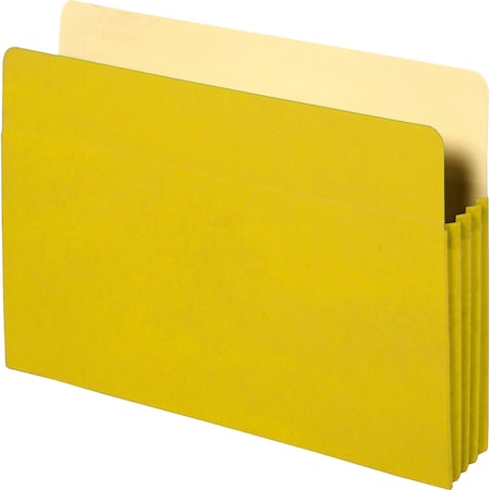 Business Source Colored Expanding File Pockets Letter Yellow 26553